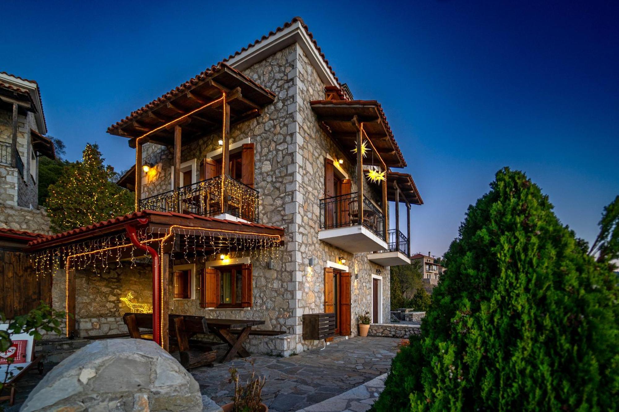 Rock Dandy Deluxe Chalet In Arachova - Delphi, Sauna, Prv Parking, Amazing View Екстериор снимка