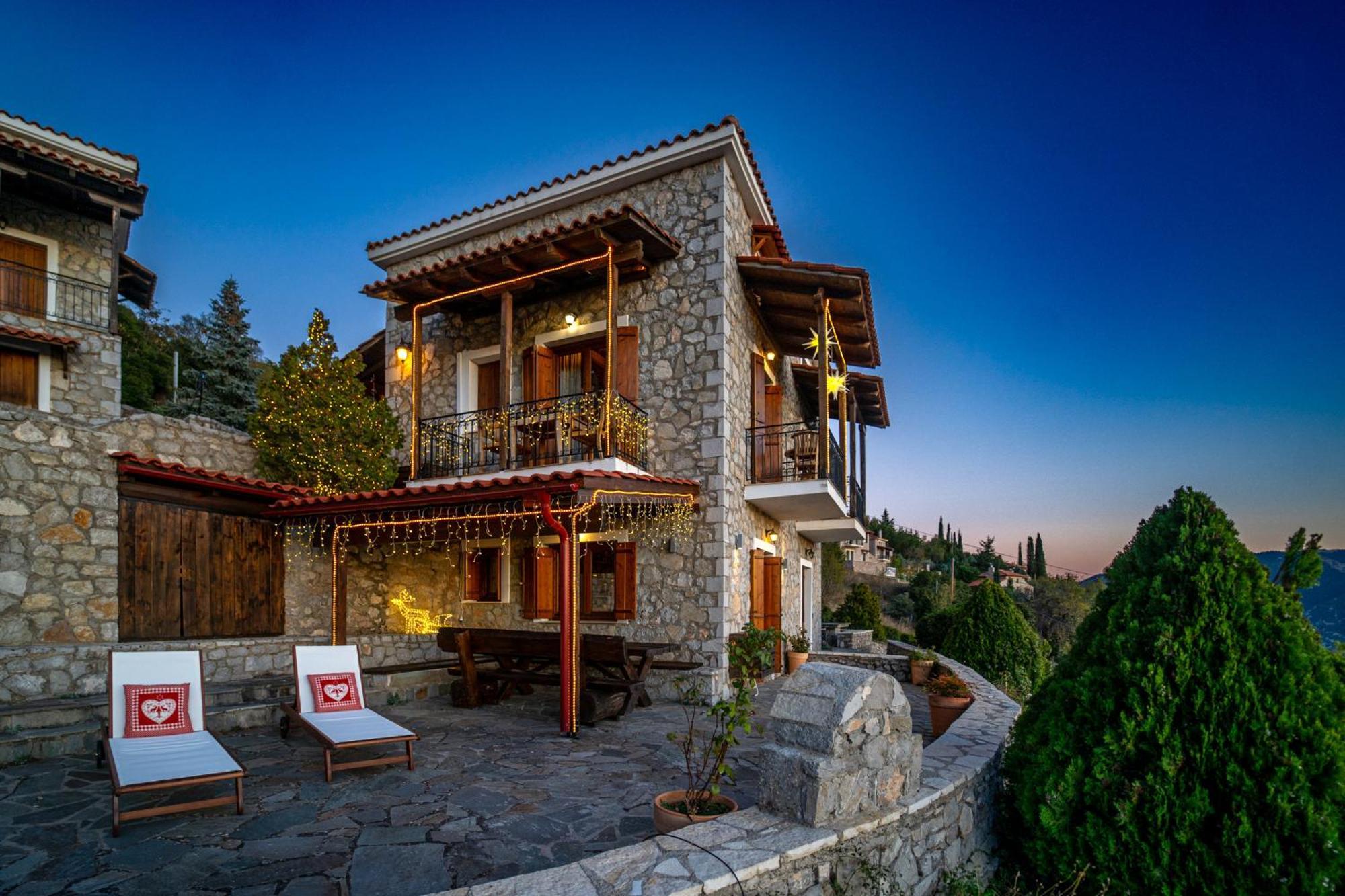Rock Dandy Deluxe Chalet In Arachova - Delphi, Sauna, Prv Parking, Amazing View Екстериор снимка