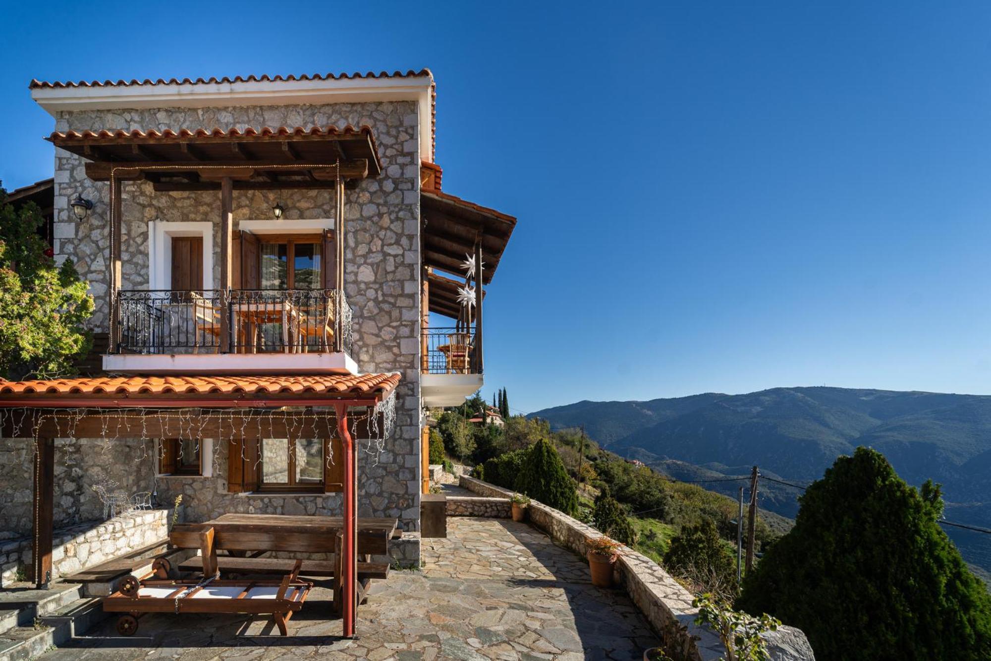 Rock Dandy Deluxe Chalet In Arachova - Delphi, Sauna, Prv Parking, Amazing View Екстериор снимка