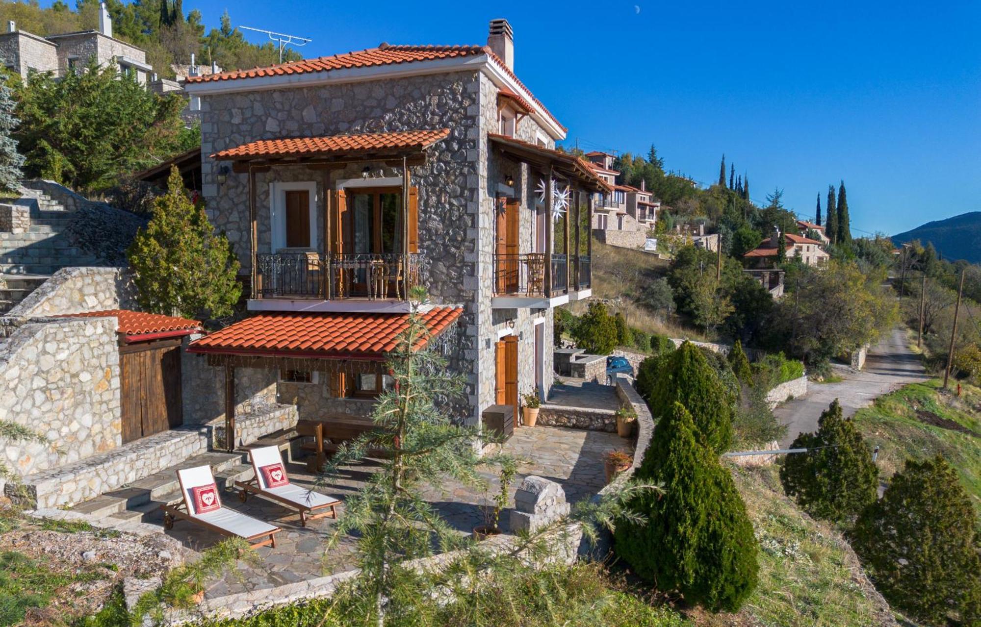 Rock Dandy Deluxe Chalet In Arachova - Delphi, Sauna, Prv Parking, Amazing View Екстериор снимка